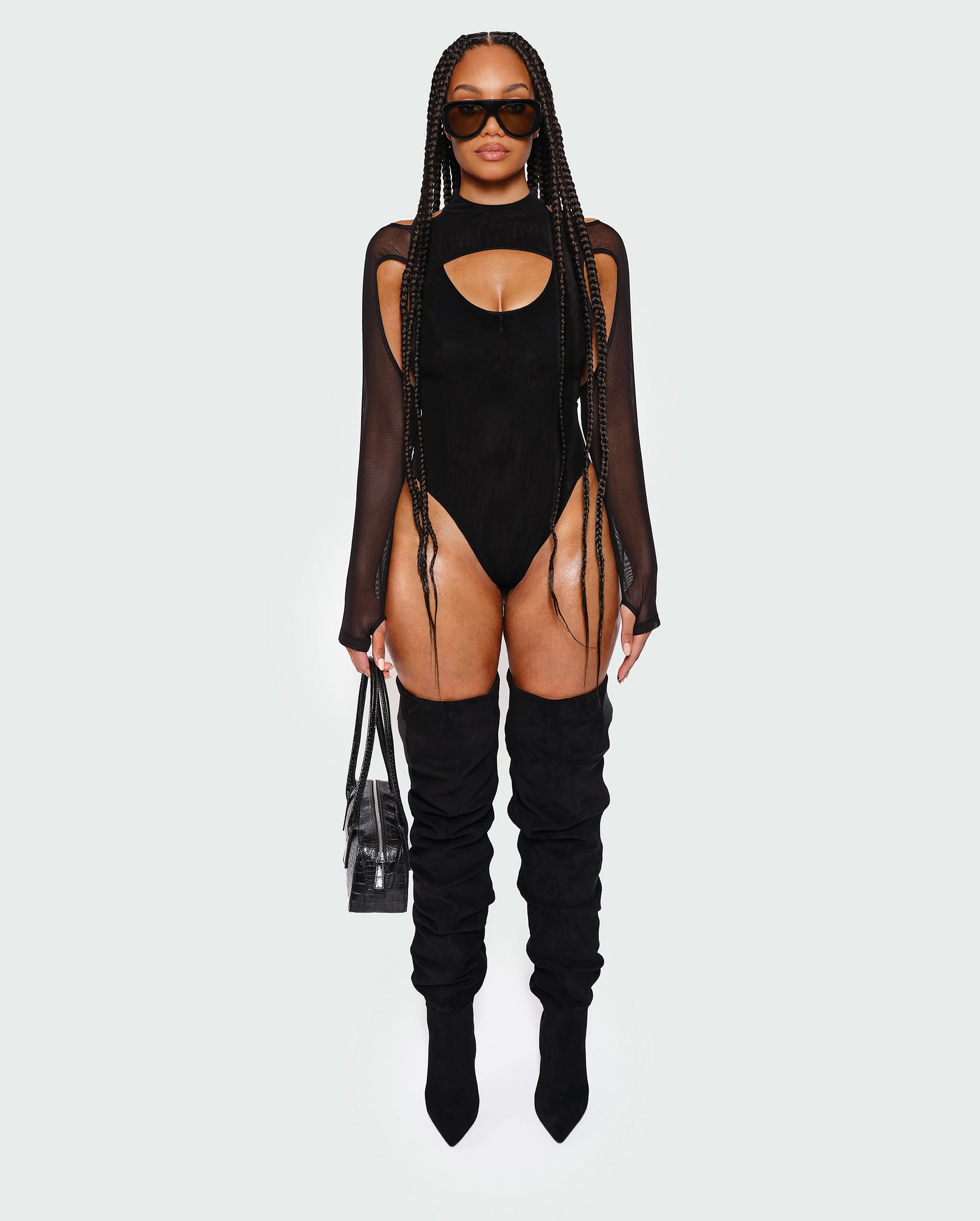 MESH CUT-OUT BODYSUIT