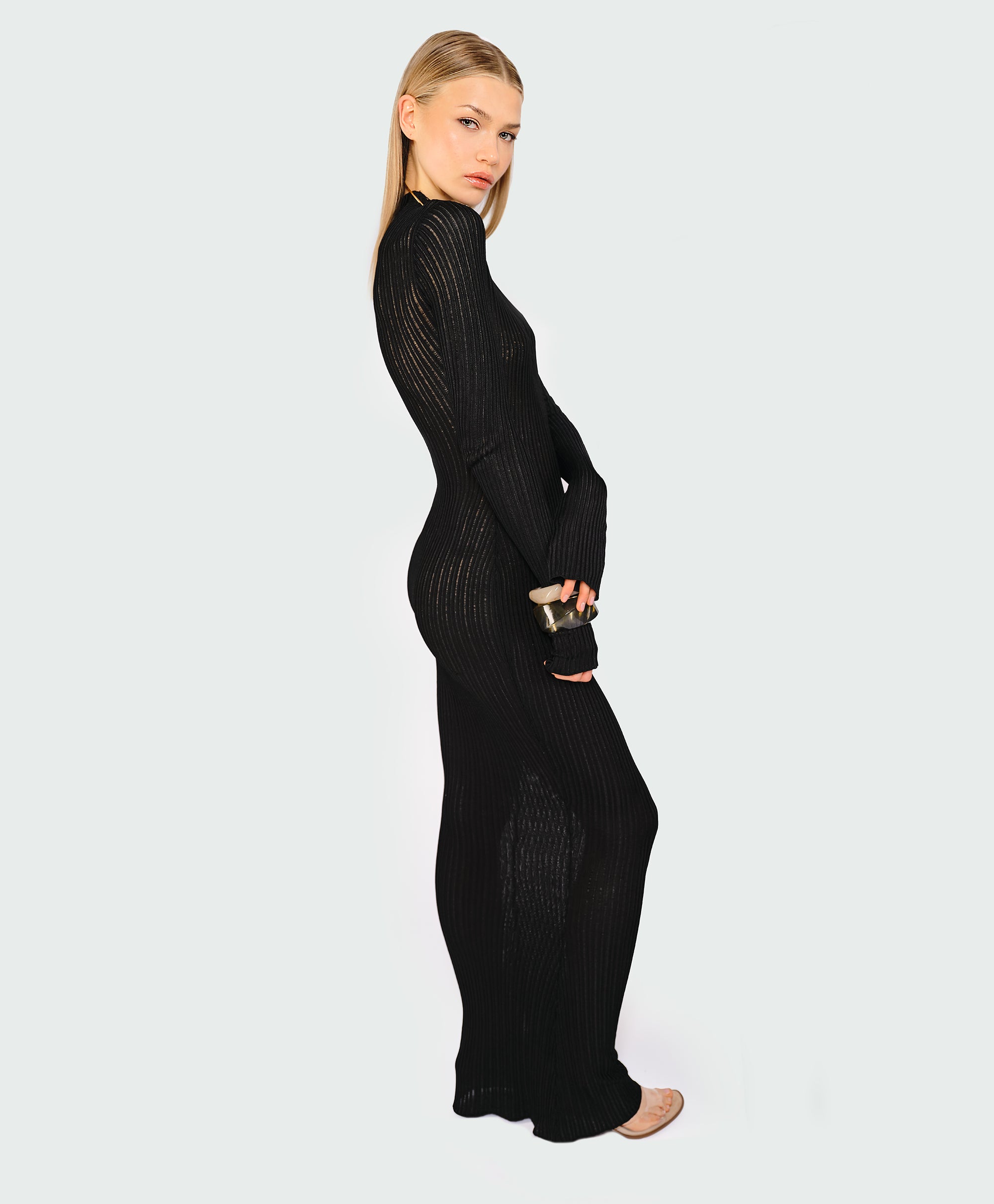 chinese dress ladies KNITTED MAXI DRESS